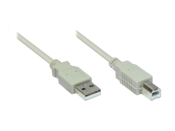 Good Connections - USB-Kabel - USB Typ A (M) - USB Typ B (M) - 5 m (USB 2.0) - Grau (2510-5OF)