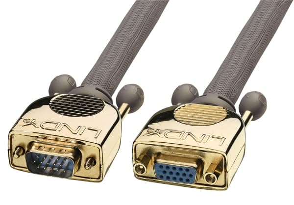 Lindy 50m, VGA - VGA, 50 m, VGA (D-Sub), VGA (D-Sub), Hankjønn, Hunkjønn, Antrasitt