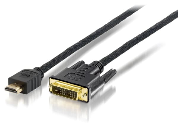 Equip 119329, 10 m, HDMI, DVI-D, Hane, Hane, Guld