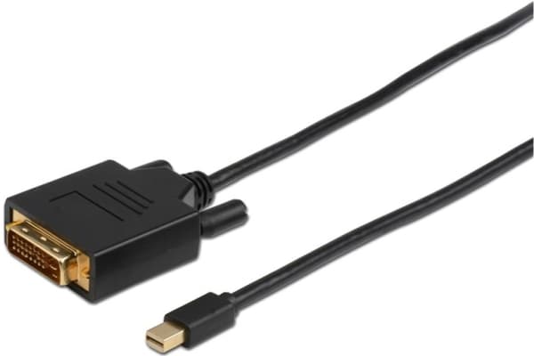 Microconnect MDPDVI2B, 2 m, Mini DisplayPort, DVI-D, Hankjønn, Hankjønn, Gull