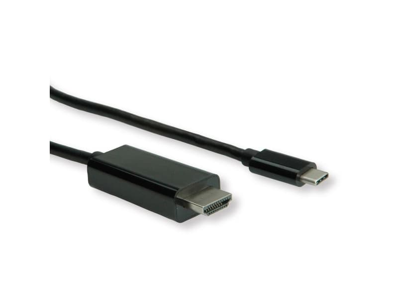 ROLINE 11.04.5842, USB Type C, HDMI, Hane/Hane, 3 m, Svart