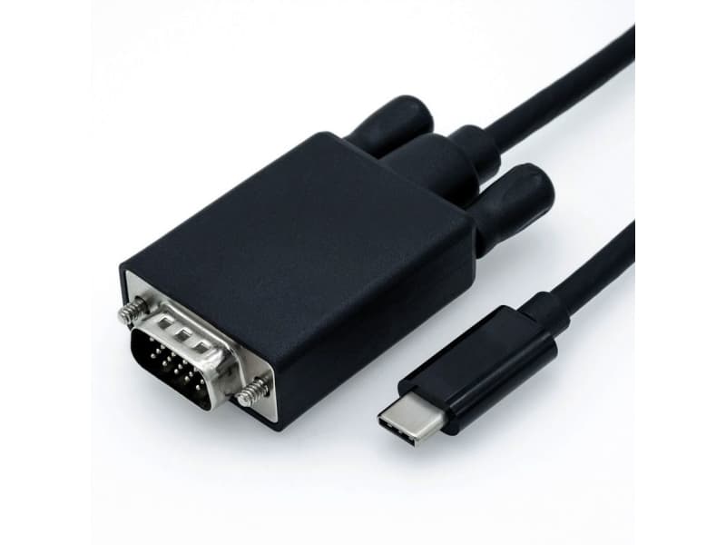 ROLINE 11.04.5821, 2 m, USB Type-C, VGA (D-Sub), Hankoppling, Hankoppling, 1920 x 1080 pixlar