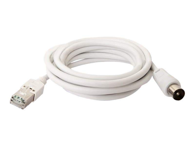 Televes TVB-01 - Balunadapter - RJ-45 (hann) til IEC-kobling (hann) - 2 m