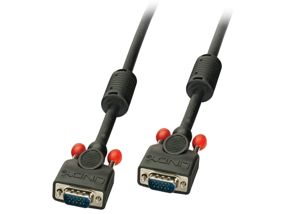 Lindy 36370, 0,25 m, VGA (D-Sub), VGA (D-Sub), Hane, Hane, Svart