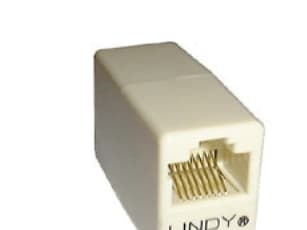 Lindy 60184, RJ45, RJ45, Hona/Hona, Vit