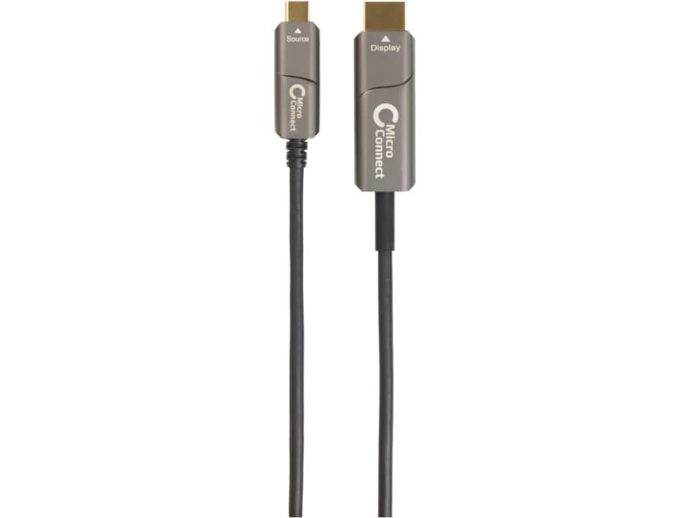 Microconnect USB3.1CHDMI20OP, 20 m, USB Type-C, HDMI, Hankjønn, Hankjønn, Rett