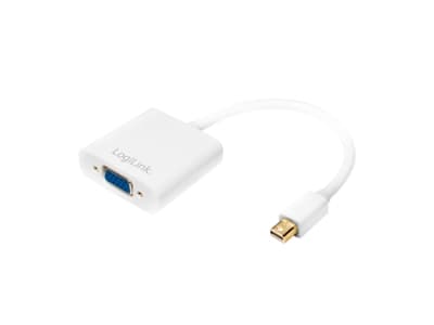 LogiLink CV0111, Mini DisplayPort, VGA, Hankjønn/hunkjønn, 9 m, Hvit