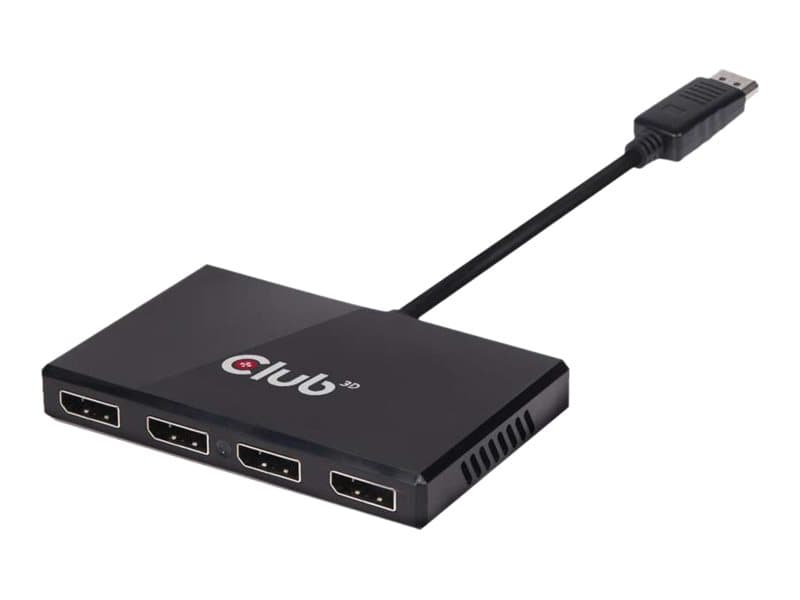 Club 3D SenseVision Multi Stream Transport (MST) Hub CSV-6400 - Video/lyd-splitter - 4 x DisplayPort - stasjonær