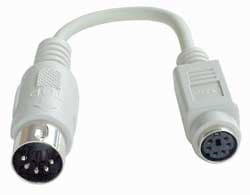 Lindy - Musadapter - PS/2 (hona) till 5 pin DIN (hane) - 15 cm - formpressad - grå