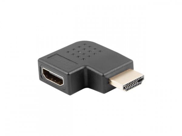 Lanberg AV adapter HDMI (M) - HDMI (F) adapter Angled 90 degrees right Black -AD-0036-BK