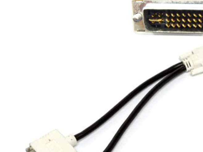 DELL WU329, DVI-I, DVI + VGA (D-Sub), Svart, Blå, Hvit, Hankjønn/hunkjønn