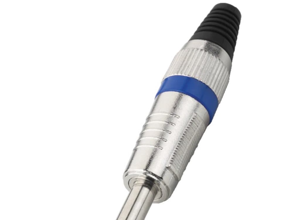 Monacor T-110/BL, 6.3 mm, 7 mm, Hane/Hona, Blå, Metallisk