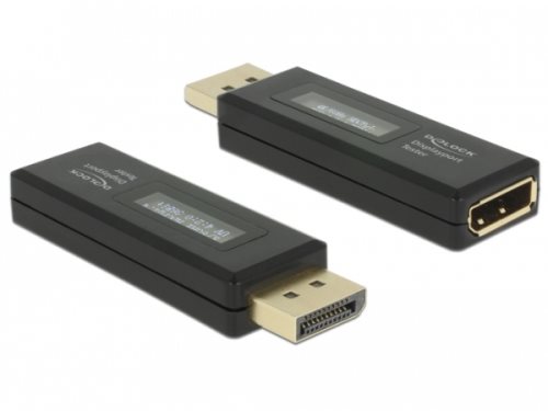 Bild av DeLOCK 63338, DisplayPort 20 pin, DisplayPort 20 pin, Hane/Hona, Svart