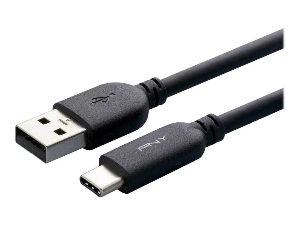 PNY - USB-kabel - USB typ A (hane) till USB-C (hane) - USB 2.0 - 1.01 m - svart