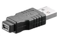 USB PremiumCord USB-miniUSB-sovitin Musta (kur10)