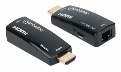Manhattan 207539, Sändare och mottagare för AV-utrustning, 60 m, Kabel, Svart, HDCP