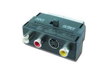 Gembird CCV-4415 - Video/audio-adapter - SCART (hann) til 4-pins mini-DIN, RCA x 3 (hunn)