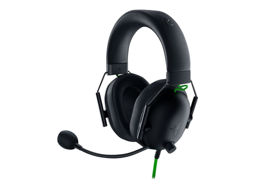 Razer Blackshark V2 X, Headset, Huvudband, Spela, Svart, Grön, Binaural, Rotations-
