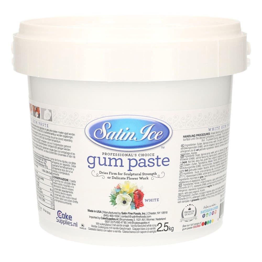 UTFÖRSÄLJNING - Satin Ice Gum Paste 2.5kg Vit White SI10210