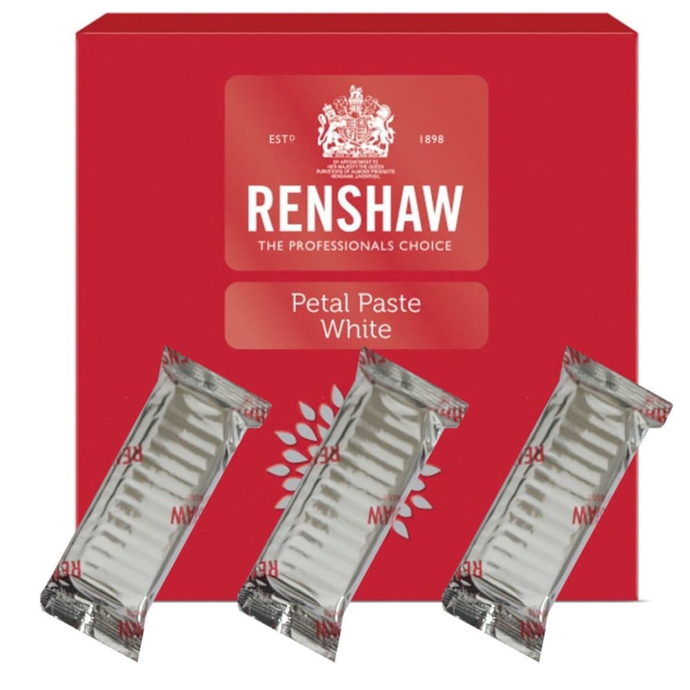 UTFÖRSÄLJNING - Renshaw Petal Paste Vit, 3 x 100g, White R02636