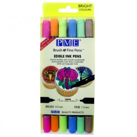 Livsmedelspennor Bright, 6st Ätbara Pennor - PME