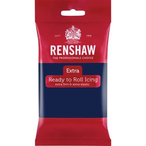 Mörkblå Sockerpasta Navy Blue 250 g - Renshaw Extra