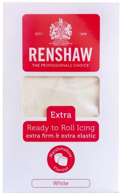 Sockerpasta 1 kg Extra Renshaw Vit MARSHMALLOW (kartong)