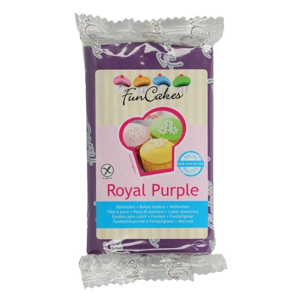 FunCakes Royal Purple Sockerpasta 250g, Ljuslila Fondant Sugarpaste