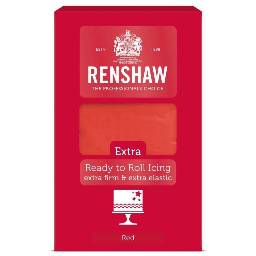 Renshaw Röd Sockerpasta Rolled Fondant Extra 1kg -Red-