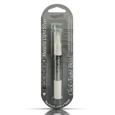 RD Click-Twist Brush® Food Paint - Metallic Light Silver