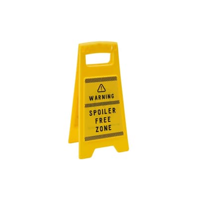 Eureka Spoiler Free Zone Desk Sign