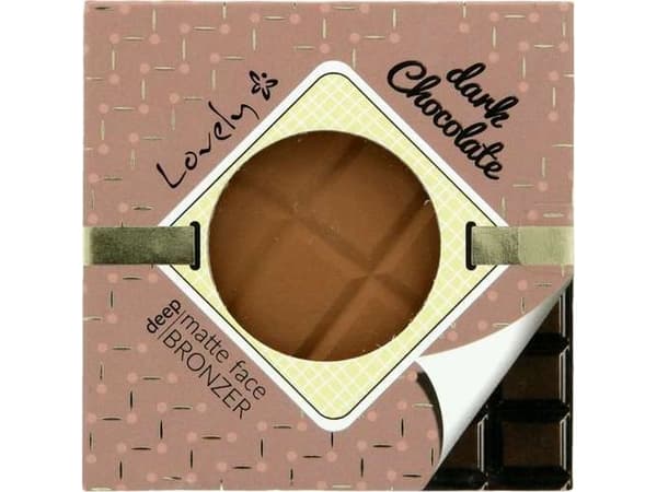 LOVELY_Mørk sjokolade Deep Matte Face Bronzer sjokolade bronzing pulver for ansikt og kropp 9g