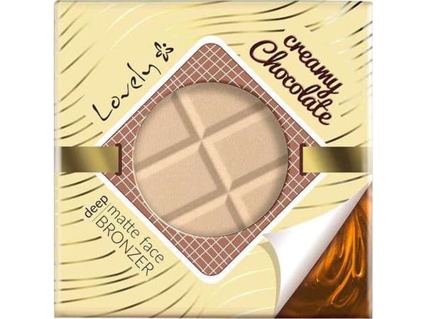 LOVELY_Creamy Chocolate Deep Matte Face Bronzer sjokolade bronzing pulver for ansikt og kropp 9g