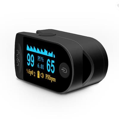 Pulsoximeter / Oximeter som mäter puls & syresättning - Svart