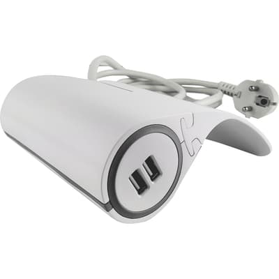 USB Lader og Skjøtekontakt 3m kabel