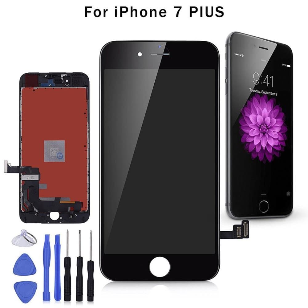 Utbytesdisplay för iPhone 7 Plus - Svart