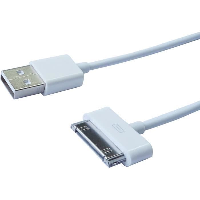 CONTINENTAL EDISON Iphone-kabel 30 stift - 1 m - Vit