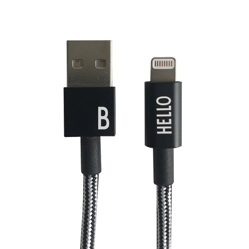 Bild av Design Letters Lightning-kabel 1 meter Bokstaven B