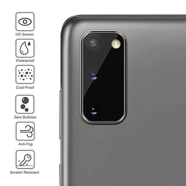 Full Cover Bakre Kameralinsskydd Ram HD 0.2mm ProGuard S20 Blå