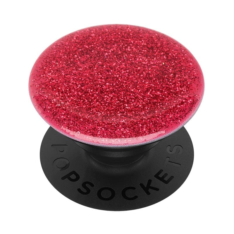 PopSockets PopGrip - Stativ og Greb til Smartphone og Tablet med Udskiftelig PopTop - Glitter Red