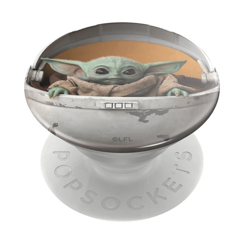 PopSockets PopGrip - Älypuhelimen ja Tabletin pidike ja tukijalka vaihdettavalla PopTopilla - The Child Pod (Baby Yoda)