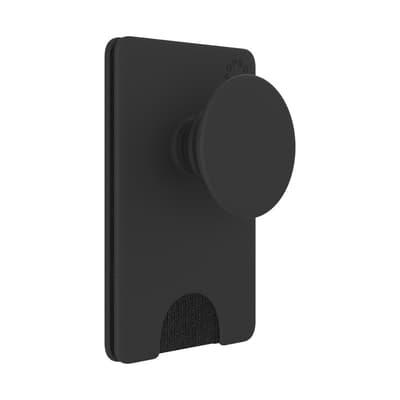 PopSockets PopWallet + med Integreret Udskiftelig PopTop til Smartphones og Tablets - Black