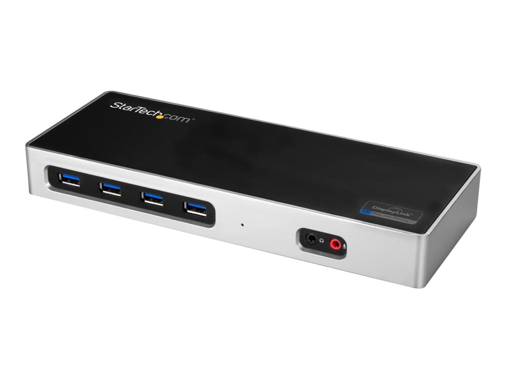 StarTech.com Dual 4K Dock - Mac and Windows - USB-A & USB-C - DP & HDMI (DK30A2DH) - Dokkingstasjon - USB-C / Thunderbolt 3 - 2 x HDMI - GigE - for P