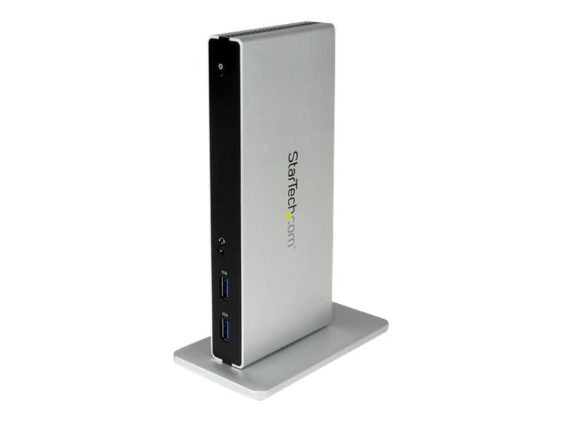 StarTech.com Dual Monitor USB 3.0 Docking Station w/ DVI to VGA & HDMI Adapters, 5x USB 3.0 & Audio - Vertical DVI Dock for Mac & Windows (USB3SDOCKD