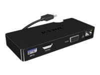 RaidSonic ICY BOX IB-DK401 - Dokkingstasjon - USB - VGA, HDMI - GigE