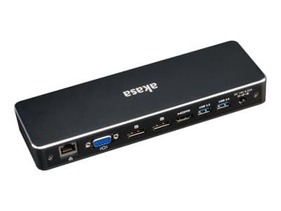 Akasa Affinity TB3 - Dokkingstasjon - Thunderbolt 3 - VGA, HDMI, 2 x DP - GigE - 120 watt - Europa