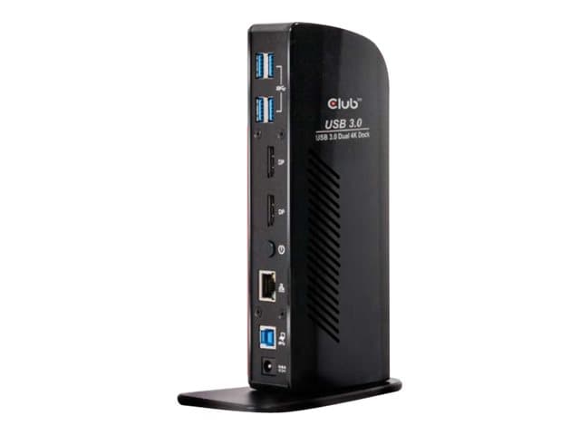Club3D SenseVision USB 3.0 Dual Display 4K60Hz Docking Station - Dokkingstasjon - USB - DP - GigE