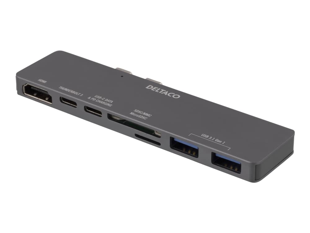DELTACO USBC-1290 - Dokkingstasjon - USB-C - HDMI