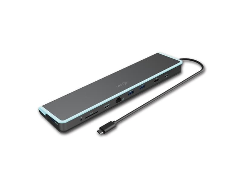 i-tec C31FLATDOCKPDV2, Koblet med ledninger (ikke trådløs), USB 3.2 Gen 1 (3.1 Gen 1) Type-C, 60 W, 10,100,1000 Mbit/s, Grå, SD