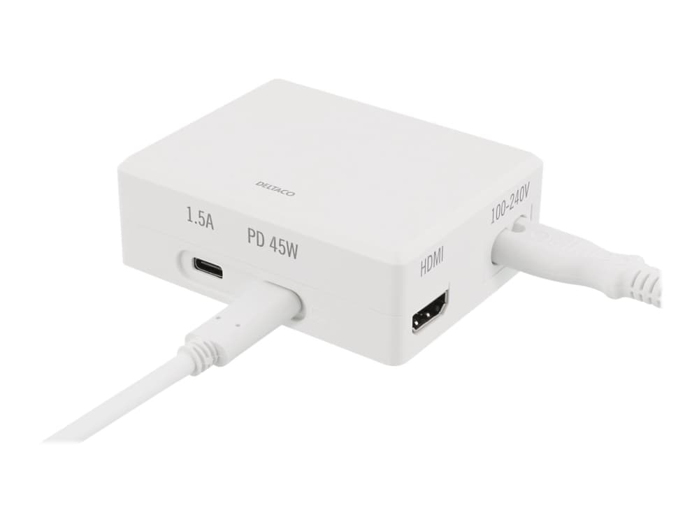 DELTACO - Dokkingstasjon - USB-C - HDMI